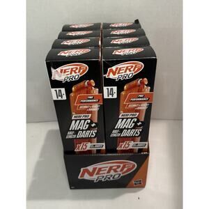 Nerf Pro Mag Plus Half-Length Torrent Sender Refill, 15 Darts with Mag Pack of 8
